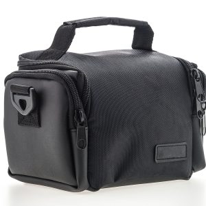 Black leather sports bag